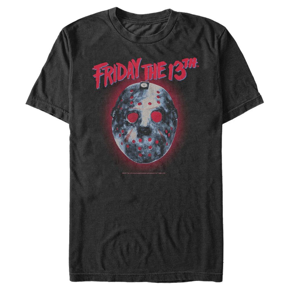 Mens Friday The 13Th Jason Vorhees Glooming Hockey Mask Logo Tshirt